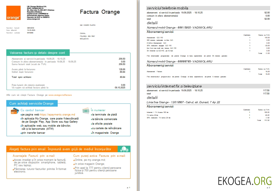 Moldova Orange utility bill version 2 scr